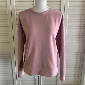 Gaiam Soho Zip Back Sweatshirt Women’s Rosy Mauve Cotton Blend Size Large